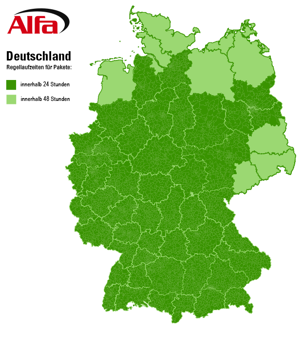 Regellieferzeiten per GLS Regellieferzeiten per GLS
